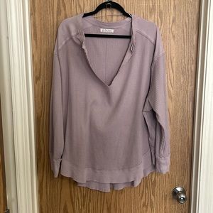 We the free oversized waffle top